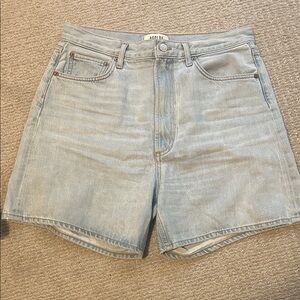 Agolde Faded Blue Denim Shorts